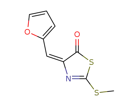 5(4H)-Thiazolone, 4-(2-furanylmethylene)-2-(methylthio)-