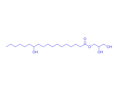 Molecular Structure of 6284-43-1 (2,3-dihydroxypropyl 12-hydroxyoctadecanoate)