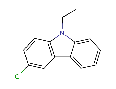 Molecular Structure of 50668-20-7 (9H-Carbazole, 3-chloro-9-ethyl-)