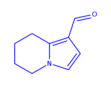 Molecular Structure of 632336-50-6 (1-Indolizinecarboxaldehyde, 5,6,7,8-tetrahydro- (9CI))