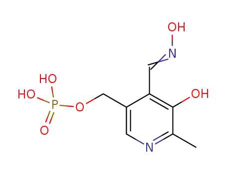 Molecular Structure of 634-25-3 (4-Pyridinecarboxaldehyde,
3-hydroxy-2-methyl-5-[(phosphonooxy)methyl]-, oxime)