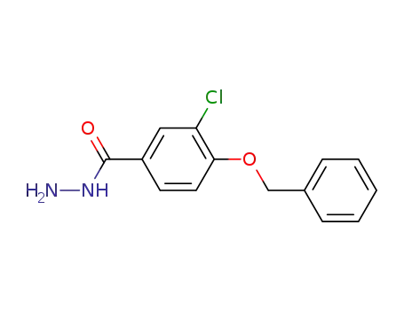 Molecular Structure of 50529-43-6 (Benzoic acid, 3-chloro-4-(phenylmethoxy)-, hydrazide)