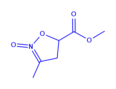 Molecular Structure of 638562-79-5 (5-Isoxazolecarboxylic acid, 4,5-dihydro-3-methyl-, methyl ester, 2-oxide (9CI))