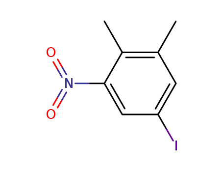Molecular Structure of 63689-70-3 (Benzene, 5-iodo-1,2-dimethyl-3-nitro-)