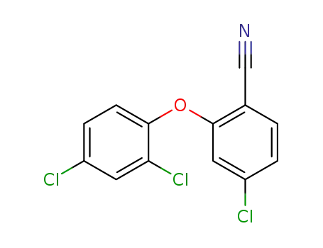 Molecular Structure of 63747-05-7 (Benzonitrile, 4-chloro-2-(2,4-dichlorophenoxy)-)