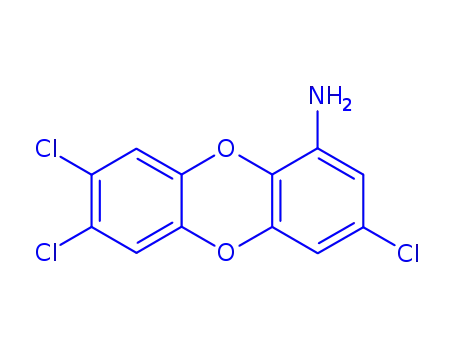 Molecular Structure of 62782-11-0 (1-amino-3,7,8-trichlorodibenzo-4-dioxin)