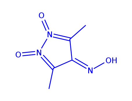 4H-Pyrazol-4-one, 3,5-dimethyl-, oxime, 1,2-dioxide (9CI)