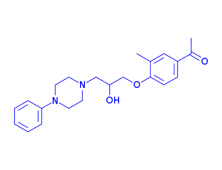 Ethanone, 1-[4-[2-hydroxy-3- (4-phenyl-1-piperazinyl)propoxy]-3-methylphenyl] - cas  63990-50-1
