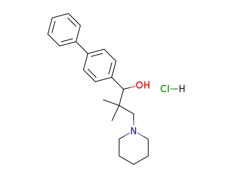 Molecular Structure of 50910-28-6 (alpha-(4-Biphenylyl)-beta,beta-dimethyl-1-piperidinepropanol hydrochloride)