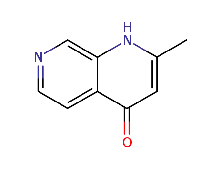 Molecular Structure of 51551-28-1 (1,7-Naphthyridin-4(1H)-one, 2-methyl-)