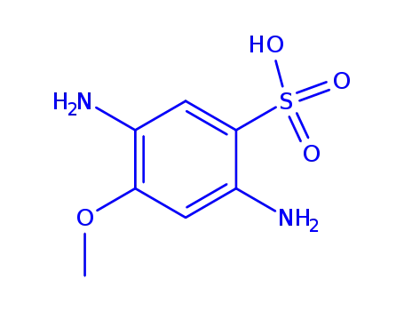 Molecular Structure of 6409-55-8 (2,5-diamino-4-methoxybenzenesulphonic acid)