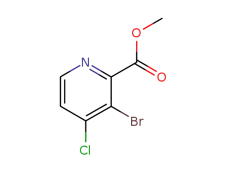 Molecular Structure of 64303-78-2 (2-Pyridinecarboxylic acid, 3-bromo-4-chloro-, methyl ester)