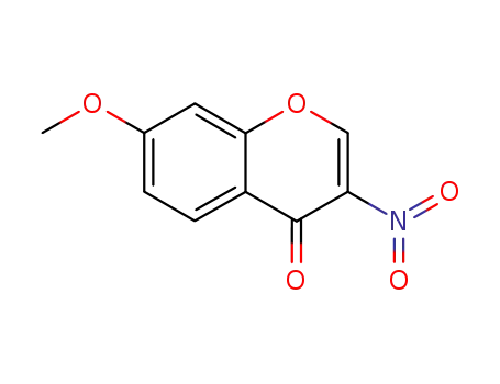 Molecular Structure of 65795-30-4 (4H-1-Benzopyran-4-one, 7-methoxy-3-nitro-)