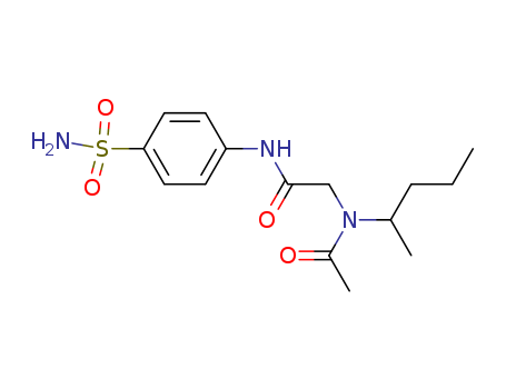 Acetamide,N-[2-[[4-(aminosulfonyl)phenyl]amino]-2-oxoethyl]-N-(1-methylbutyl)- cas  64876-55-7