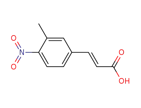 Molecular Structure of 63914-71-6 (2-Propenoic acid, 3-(3-methyl-4-nitrophenyl)-)