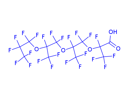 Propanoic acid,2,3,3,3-tetrafluoro-2-[1,1,2,3,3,3-hexafluoro-2-[1,1,2,3,3,3-hexafluoro-2-(1,1,2,2,3,3,3-heptafluoropropoxy)propoxy]propoxy]-(65294-16-8)