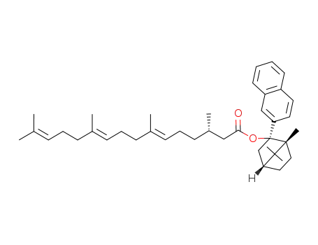 (6E,10E)-(S)-3,7,11,15-Tetramethyl-hexadeca-6,10,14-trienoic acid (1R,2S,4R)-1,7,7-trimethyl-2-naphthalen-2-yl-bicyclo[2.2.1]hept-2-yl ester