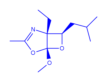 4,6-DIOXA-2-AZABICYCLO[3.2.0]HEPT-2-ENE,1-ETHYL-5-METHOXY-3-METHYL-7-(2-METHYLPROPYL)-,(1R,5S,7R)-REL-