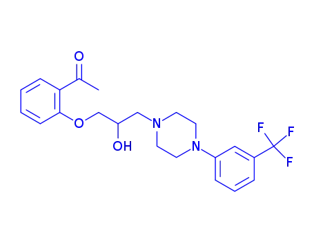 2'-[2-하이드록시-3-[4-(α,α,α-트리플루오로-m-톨릴)피페라지노]프로폭시]아세토페논
