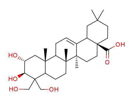 Molecular Structure of 116787-93-0 (Olean-12-en-28-oicacid, 2,3,23,24-tetrahydroxy-, (2a,3b)-)