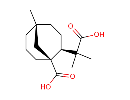 Molecular Structure of 511-83-1 (1-Carboxy-α,α,5-trimethylbicyclo[3.3.1]nonane-2-acetic acid)