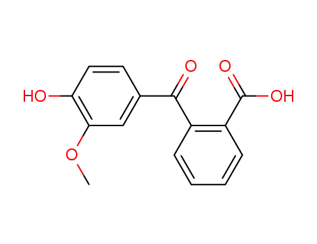 Molecular Structure of 2218-85-1 (Benzoic acid, 2-(4-hydroxy-3-methoxybenzoyl)-)