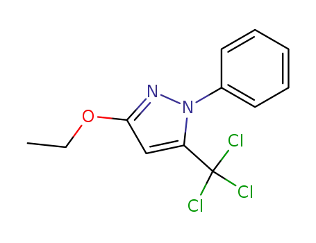 Molecular Structure of 639815-83-1 (5-(TRICHLOROMETHYL)-3-ETHOXY-1-PHENYL-1H-PYRAZOLE)