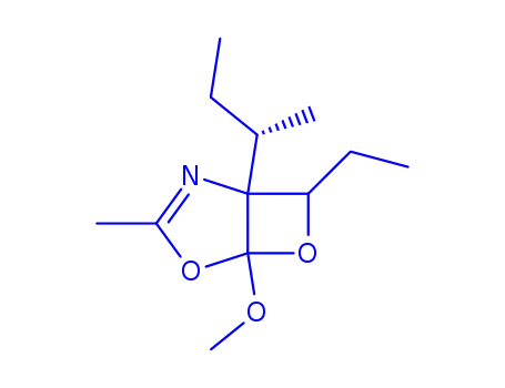 4,6-Dioxa-2-azabicyclo[3.2.0]hept-2-ene,7-ethyl-5-methoxy-3-methyl-1-(1-methylpropyl)-,(1R,5S,7R)-rel-(9CI)