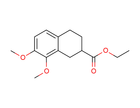 Molecular Structure of 65210-64-2 (ethyl 7,8-dimethoxy-1,2,3,4-tetrahydronaphthalene-2-carboxylate)