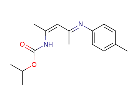 Carbamic acid, [1-methyl-3-[(4-methylphenyl)imino]-1-butenyl]-,
1-methylethyl ester