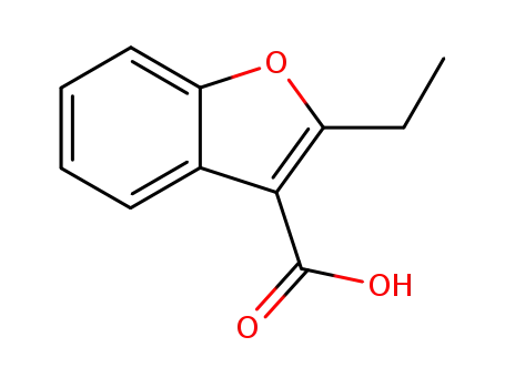 Molecular Structure of 52489-34-6 (3-Benzofurancarboxylic acid, 2-ethyl-)