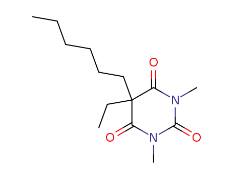 Molecular Structure of 55000-37-8 (5-Ethyl-5-hexyl-1,3-dimethyl-2,4,6(1H,3H,5H)-pyrimidinetrione)