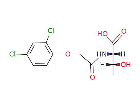Molecular Structure of 6293-94-3 (<i>N</i>-[(2,4-dichloro-phenoxy)-acetyl]-DL-threonine)