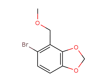 Molecular Structure of 669051-20-1 (1,3-Benzodioxole, 5-bromo-4-(methoxymethyl)-)