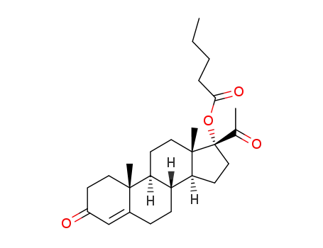 Molecular Structure of 6677-15-2 (17-valeryloxy-pregn-4-ene-3,20-dione)