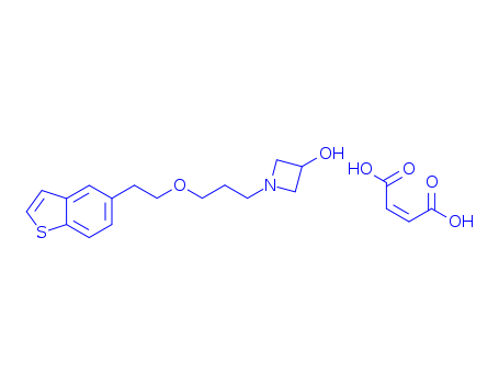 3-Azetidinol, 1-[3-(2-benzo[b]thien-5-ylethoxy)propyl]-, (2Z)-2-butenedioate (1:1)