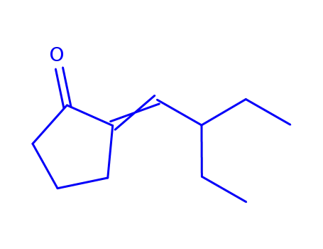 Molecular Structure of 67860-10-0 ((E)-2-(2-Ethylbutylidene)cyclopentanone)