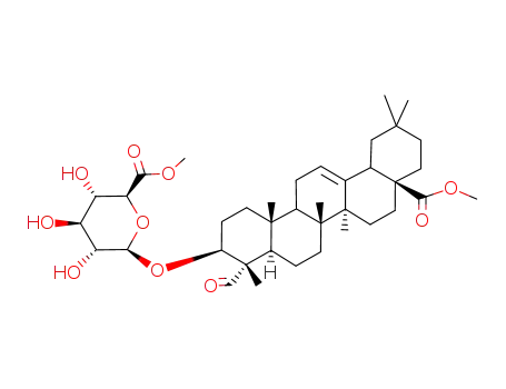 (2S,3S,4S,5R,6R)-6-((3S,4S,4aR,6aR,6bS,8aS,14bR)-4-Formyl-8a-methoxycarbonyl-4,6a,6b,11,11,14b-hexamethyl-1,2,3,4,4a,5,6,6a,6b,7,8,8a,9,10,11,12,12a,14,14a,14b-icosahydro-picen-3-yloxy)-3,4,5-trihydroxy-tetrahydro-pyran-2-carboxylic acid methyl ester