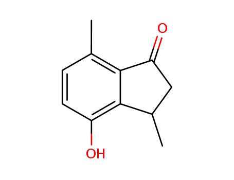 Molecular Structure of 54440-97-0 (4-hydroxy-3,7-dimethyl-indan-1-one)