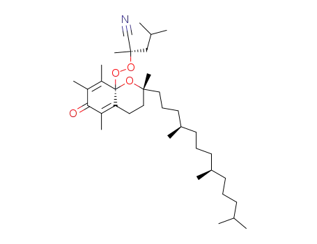 Molecular Structure of 121186-95-6 (<8a(S),2'(R)>-8a-<(2,4-dimethyl-1-nitrilopent-2-yl)dioxy>tocopherone)