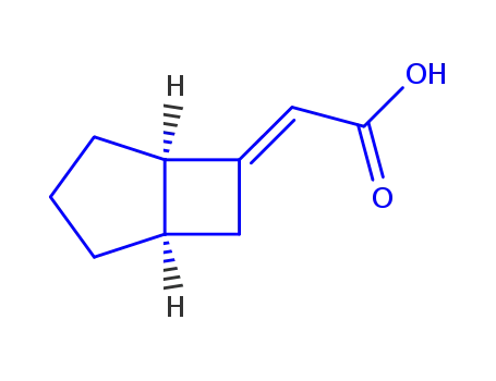 Molecular Structure of 676247-09-9 (Acetic acid, (1R,5R)-bicyclo[3.2.0]hept-6-ylidene- (9CI))