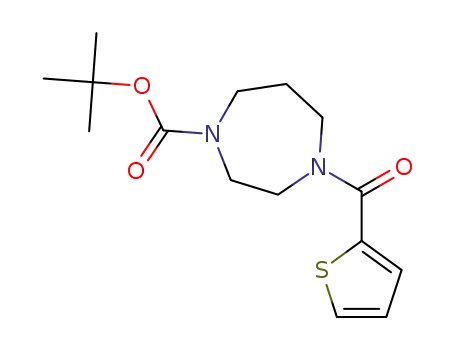 Molecular Structure of 877061-08-0 (tert-butyl 4-(thiophene-2-carbonyl)-1,4-diazepane-1-carboxylate)
