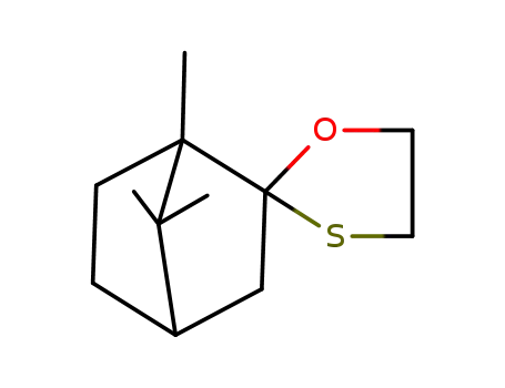 Molecular Structure of 6786-47-6 (Spiro[bicyclo[2.2.1]heptane-2,2'-[1,3]oxathiolane], 1,7,7-trimethyl-)