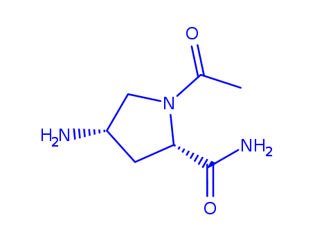2-PYRROLIDINECARBOXAMIDE,1-ACETYL-4-AMINO-,(2S,4S)-