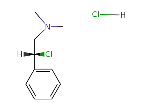 Molecular Structure of 939-41-3 ((<i>R</i>)-(β-chloro-phenethyl)-dimethyl-amine; hydrochloride)