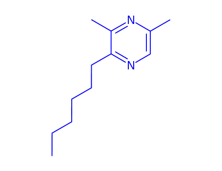 Molecular Structure of 70303-40-1 (2-HEXYL-3,5-DIMETHYLPYRAZINE)