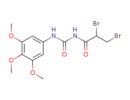 Molecular Structure of 58414-12-3 (Propanamide,
2,3-dibromo-N-[[(3,4,5-trimethoxyphenyl)amino]carbonyl]-)