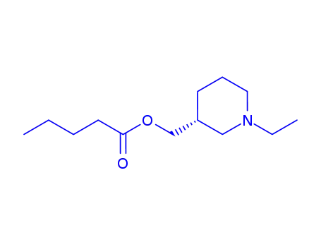 Molecular Structure of 700870-68-4 (Pentanoic acid, [(3R)-1-ethyl-3-piperidinyl]methyl ester (9CI))