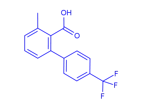Molecular Structure of 537716-14-6 ([1,1'-Biphenyl]-2-carboxylic acid, 3-methyl-4'-(trifluoromethyl)-)