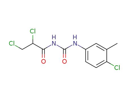 Molecular Structure of 61439-42-7 (Propanamide,
2,3-dichloro-N-[[(4-chloro-3-methylphenyl)amino]carbonyl]-)